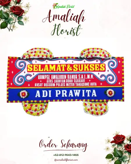 Papan Bunga Ucapan Selamat Outdoor Wedding Puncak